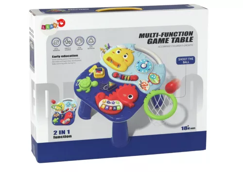 Oktatóasztal 2 az 1-ben Tengeri állatok Kosárlabdák 32cm x 25.5cm x 23cm