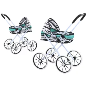 Babakocsi Nagy Kerekekkel Összecsukható Zebra Türkiz