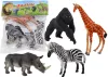 Afrikai Állatfigurák Szett 4 Darab Zsiráf Gorilla