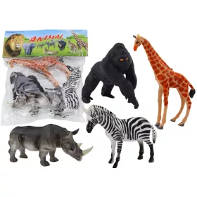 Afrikai Állatfigurák Szett 4 Darab Zsiráf Gorilla