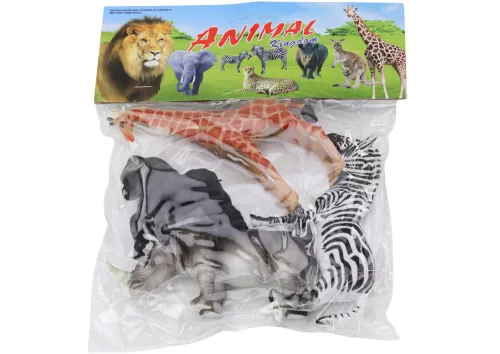 Afrikai Állatfigurák Szett 4 Darab Zsiráf Gorilla