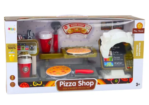 Set Shop Pizza Kávéfőző Italok Pénztárgép