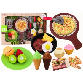   Gyorséttermi szett Gyümölcsök Steak Fagylalt Kiegészítők Pizza Hasábburgonya 26 db.