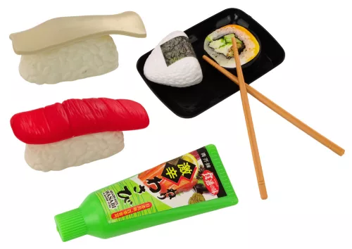 Sushi játékkészlet, garnélarák kiegészítők gyerekeknek, 24 darab.