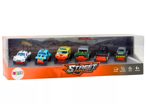 Fém terepjáró készlet 1:64 6 darabos