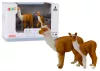 Felnőtt láma figura 8 cm, fiatal lámával 6 cm, Állatok a Világból