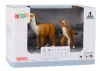 Felnőtt láma figura 8 cm, fiatal lámával 6 cm, Állatok a Világból