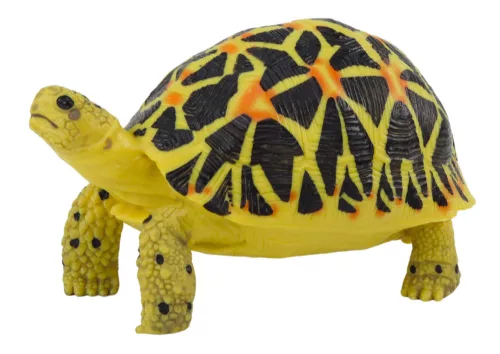 Gyűjthető teknős figura hüllő sárga fekete A
