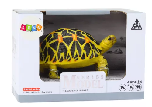 Gyűjthető teknős figura hüllő sárga fekete A