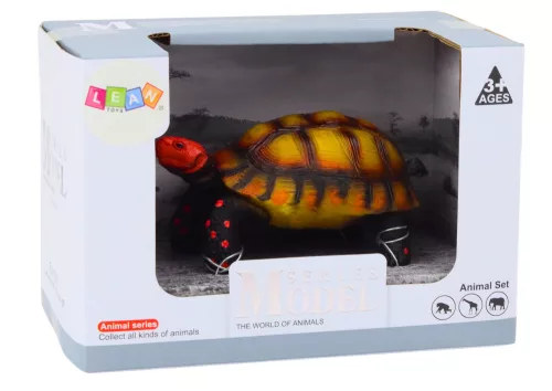 Gyűjthető teknős figura hüllő barna fekete C