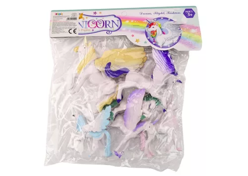 Unikornis Pegazus figura készlet White Magic 6 db.