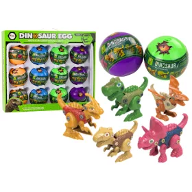 Dinoszaurusz guruló tojások 12 darabos szett színes