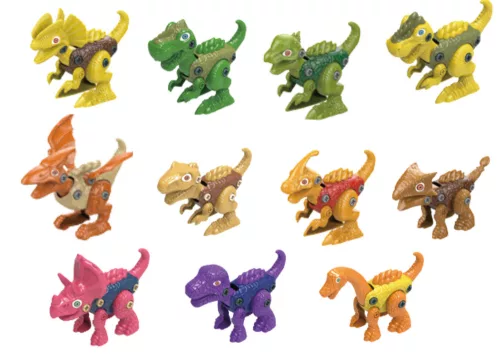 Dinoszaurusz guruló tojások 12 darabos szett színes
