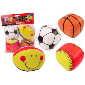   Puha sportlabdák, kosárlabda, rögbi, amerikai foci, baseball, 4 darabos szett.