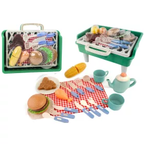   Barbecue készlet Grill Étel Evőeszközök Tányérok Poharak