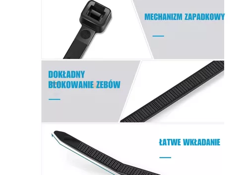 FEKETE KÁBELKÖTEGELŐ 100 DB 2,5X120MM