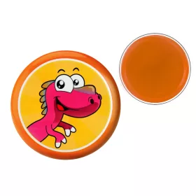 Repülő Korong Frizbi Dinoszauruszos Narancssárga 20 Cm