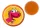 Repülő Korong Frizbi Dinoszauruszos Narancssárga 20 Cm
