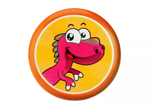 Repülő Korong Frizbi Dinoszauruszos Narancssárga 20 Cm