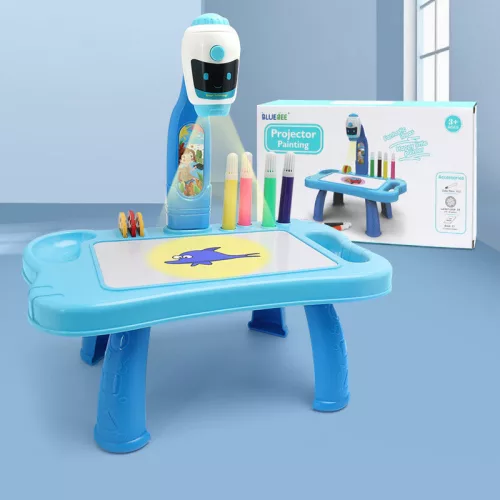 Mini Projektor Robotasztal 2 az 1-ben Kiegészítők Kék