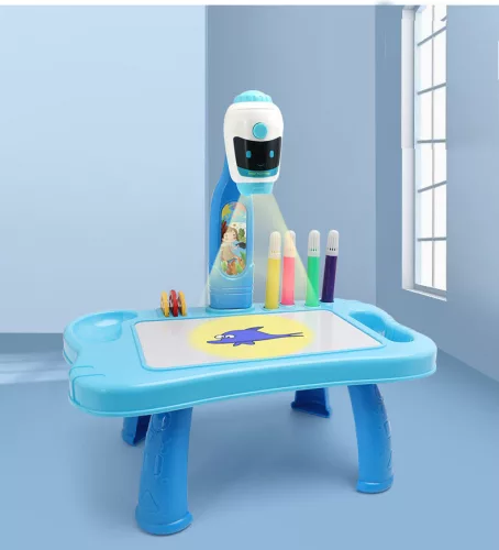 Mini Projektor Robotasztal 2 az 1-ben Kiegészítők Kék