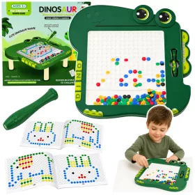 Mágneses Oktatótábla Dinoszaurusz Kirakós Pad Zöld