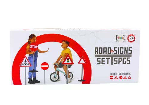 Oktató jellegű közlekedési táblák figyelmeztető készlet 5 db 70 cm