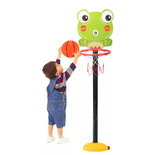 Adjustable Basketball Basket Frog Green 110cm