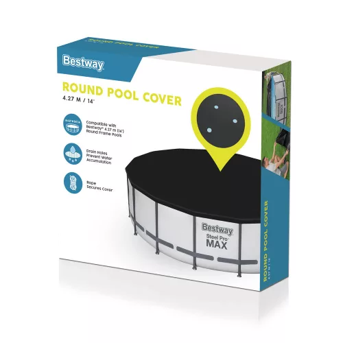 Fedett medencetakaró 427 cm-es keretes medencéhez Bestway 58248
