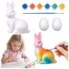 Kit zum Bemalen von Styropordekorationen Hase 2 Eier bemalen