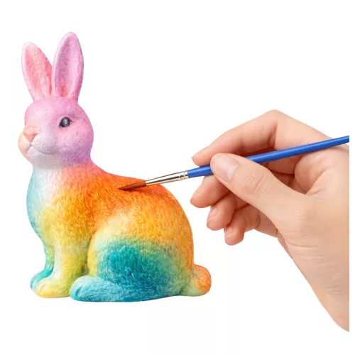 Kit zum Bemalen von Styropordekorationen Hase 2 Eier bemalen