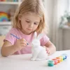 Kit zum Bemalen von Styropordekorationen Hase 2 Eier bemalen