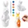 Set zum Bemalen von Styropordekorationen, 4 Hasen, Pinsel