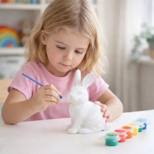 Nyuszi hungarocell dekorációk festőkészlet ecset