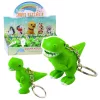 Dinoszaurusz hátizsák kulcstartó LED zseblámpa zöld hangokkal