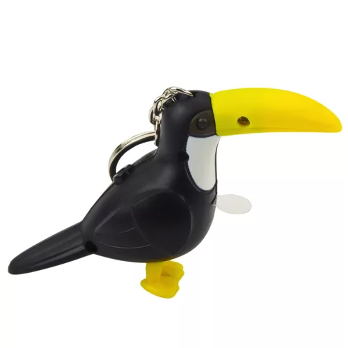 Toucan hátizsák kulcstartó LED zseblámpa hangokkal