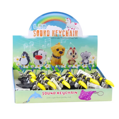 Toucan hátizsák kulcstartó LED zseblámpa hangokkal