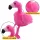 Flamingo plüss kulcstartó bolyhos dekoráció rózsaszín 12cm