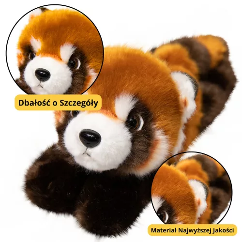 Plüss vörös panda kabala kulcstartó karabiner 13cm