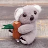 Plüss Koala Kulcstartó Ággal Szürke Karabinerrel Arany 12cm