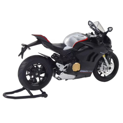 Sport Motorkerékpár Fém Lámpák Hangok Ezüst Elements Fekete V4 1:12