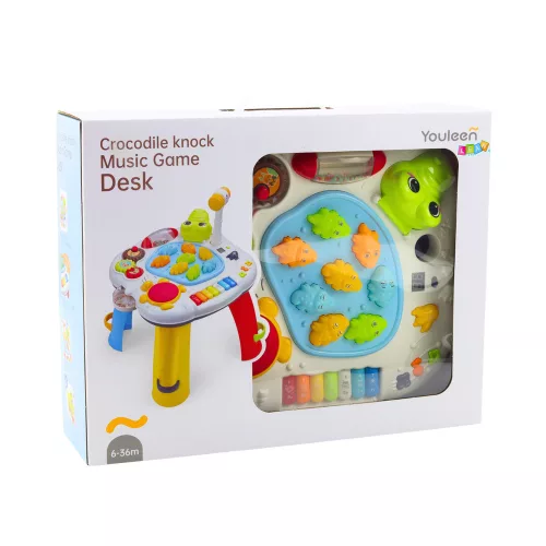 Interaktív oktatóasztal zongora dob krokodil