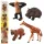 Mini figura készlet Vadállatok Csimpánz Zsiráf 6-9cm 4db