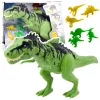 Dinoszaurusz szett kis figurákkal, mozgó hangokkal, zöld színben