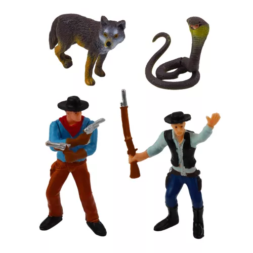 Cowboy figurák készletből Vadnyugati cowboy csónakágyú