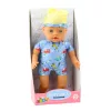 Baby Doll Kék Ruhák Mintás Kalap Fülekkel 31cm