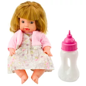 Baba Cumisüveg Ruhával Púderrózsaszín Hangok 30cm