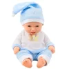 Baby Doll kék pizsamasapkában pomponnal