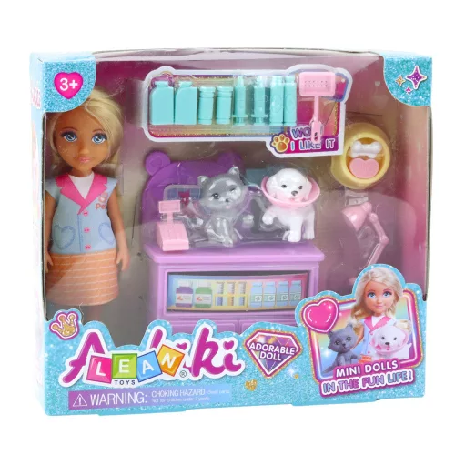Mini baba állatorvos kutya macska kezelési kellékkészlet