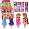 Mini baba hosszú hajjal és ruhával 15 cm-es mix